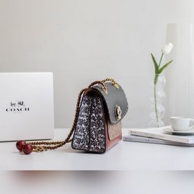 Coach parker Женская сумка 29416 Сумка с цепочкой и змеиной тек
