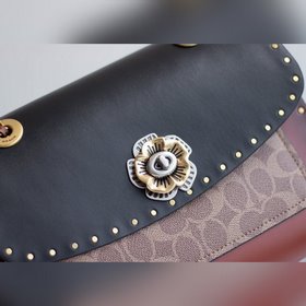 Coach parker Женская сумка 29416 Сумка с цепочкой и змеиной тек