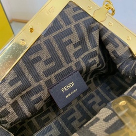 FENDI Маленькая сумка, изготовленная вручную из кожи с инкрустац