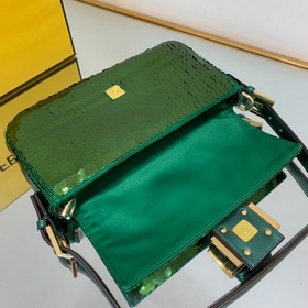 FENDI 97 Большая сумка с вышитыми золотыми металлическими пайет