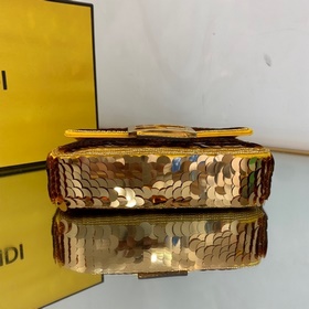 FENDI 97, украшенная по всей поверхности золотыми металлическими