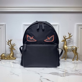FENDI Большой черный рюкзак с красными глазами на переднем карма
