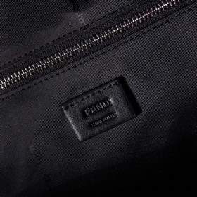 FENDI Модель 9907 Черный нейлоновый рюкзак с кожаными вставками 