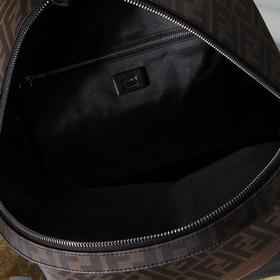 FENDI Модель 9907 Черный нейлоновый рюкзак с кожаными вставками 