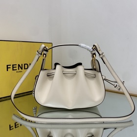 FENDI Мини-сумка с завязками, изготовлена из полиуретановой ткан