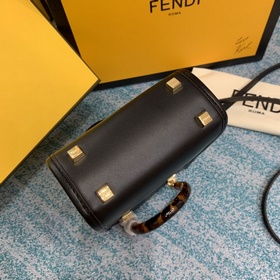 FENDI Мини-сумка через плечо Sunshine из кожи черепахового цвета