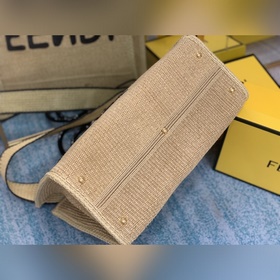 FENDI Маленькая сумка Сумка Sunshine из соломы Ручно плетеная су