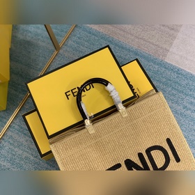 FENDI Маленькая сумка Сумка Sunshine из соломы Ручно плетеная су