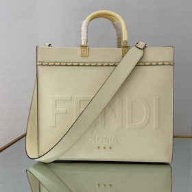 FENDI Маленькая сумка Sunshine Ручно плетенная сумка-тоут из ра