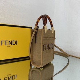 FENDI Мини-сумка через плечо из кожи черепахового цвета Милая Св