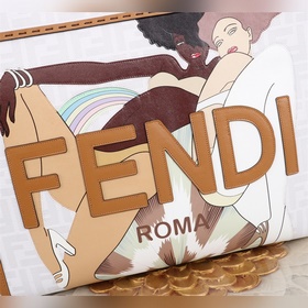 Сумка FENDI Сумка с моднымиллюстрациями художников из весенне-ле