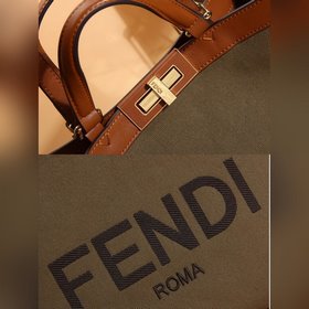 Средняя сумка FENDI Peekaboo X-Tote Модель： 2363 Цвет： темно-зеле