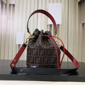 FENDI Средняя сумка MON TRéSOR с завязками , украшенная металличе