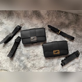 FENDI Золотая застежка Стандартная сумка Baguette с квадратной о