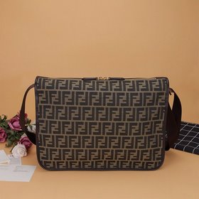 Мужская сумка FENDI из ткани F Модель： 6511 (большой) Коричневая