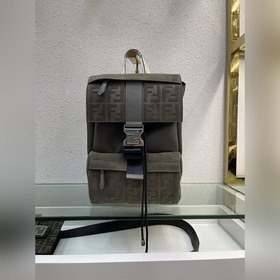 Мужской рюкзак FENDI, весна-лето 2022, из нейлона с кожей верхнег