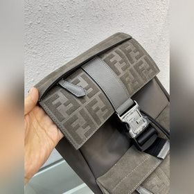 Мужской рюкзак FENDI, весна-лето 2022, из нейлона с кожей верхнег