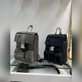 Мужской рюкзак FENDI, весна-лето 2022, из нейлона с кожей верхнег