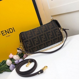 FENDI Сумка-батон с классическим принтом, подержанная. Самая поп