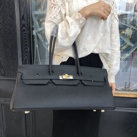 Hermès Черный одноплечевой рюкзак &nbsp;сумка Кожа на заказ [