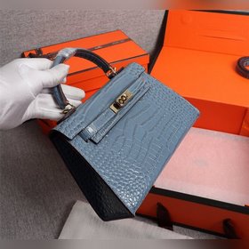 Hermès Kelly второго поколения с крокодиловым узором, идеальная ф