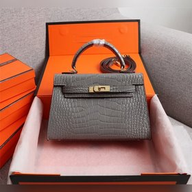 Hermès Kelly второго поколения с крокодиловым узором, идеальная ф