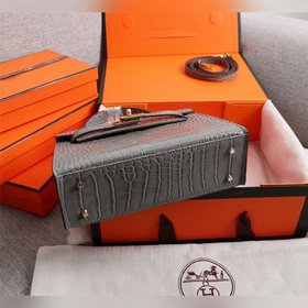 Hermès Kelly второго поколения с крокодиловым узором, идеальная ф