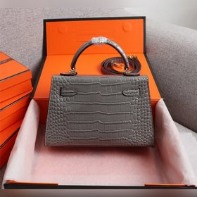 Hermès Kelly второго поколения с крокодиловым узором, идеальная ф