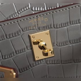 Hermès Kelly второго поколения с крокодиловым узором, идеальная ф