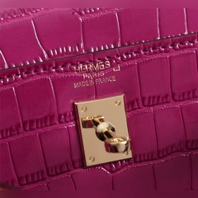 Hermes Kelly второго поколения с крокодиловым узором, идеальная ф