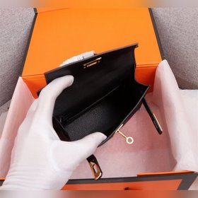 Hermès (золотая и серебряная застежка) Kelly Mini 19 см второго п
