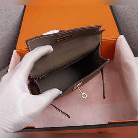 Hermès (золотая и серебряная застежка) Kelly Mini 19 см второго п