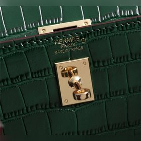 Hermès Kelly второго поколения с крокодиловым узором, идеальная ф