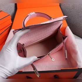 Hermès Kelly второго поколения с крокодиловым узором, идеальная ф