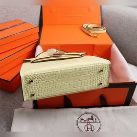 Hermes Kelly второго поколения с крокодиловым узором, идеальная ф