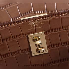 Hermès Kelly второго поколения с крокодиловым узором, идеальная ф