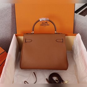 Hermès {Золотая застежка} Сумка Kelly в трех размерах： 25 см, 28 