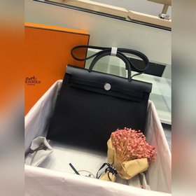 Hermès 31 см, черный (универсальная версия для мужчин и женщин, с