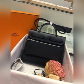 Hermès 31 см, черный (универсальная версия для мужчин и женщин, с