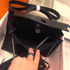 Hermès 31 см, черный (универсальная версия для мужчин и женщин, с