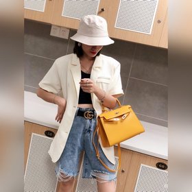 Hermès Kelly 25 см, 28 см, кожа с отпечатками ладоней, золотая з
