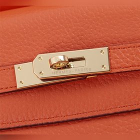 Hermès {оранжевая золотая застежка} Сумка Kelly Три размера： 25 