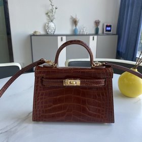 Hermès 【 mini Kelly второго поколения】Двухцветная кожа с текстуро