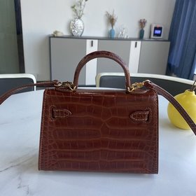 Hermès 【 mini Kelly второго поколения】Двухцветная кожа с текстуро