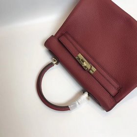 Hermès Kelly Wine Red Natural Color Line Размер： 2528 см Номер： 