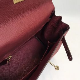 Hermès Kelly Wine Red Natural Color Line Размер： 2528 см Номер： 