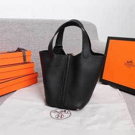 Hermès (черная золотая застежка) Корзина для продуктов Picotin 1