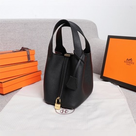 Hermès (черная золотая застежка) Корзина для продуктов Picotin 1