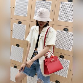 Hermès Kelly 25 см, 28 см, с отпечатком ладони, кожа Epsom, золот