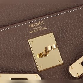 Hermès {каки с золотой застежкой} Сумка Kelly Princess Три разме